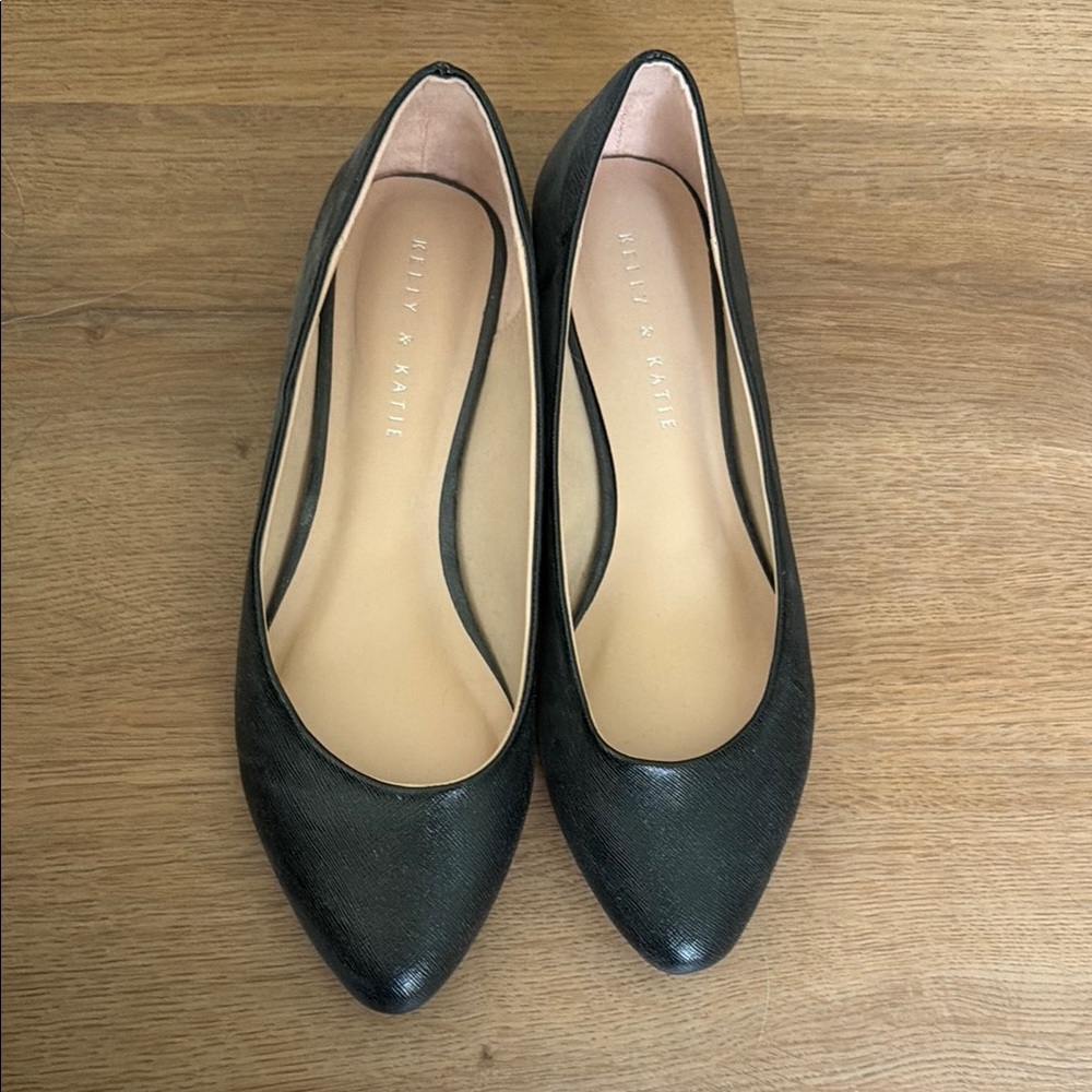 Kelly & Katie Black Pointed Ballet Flats